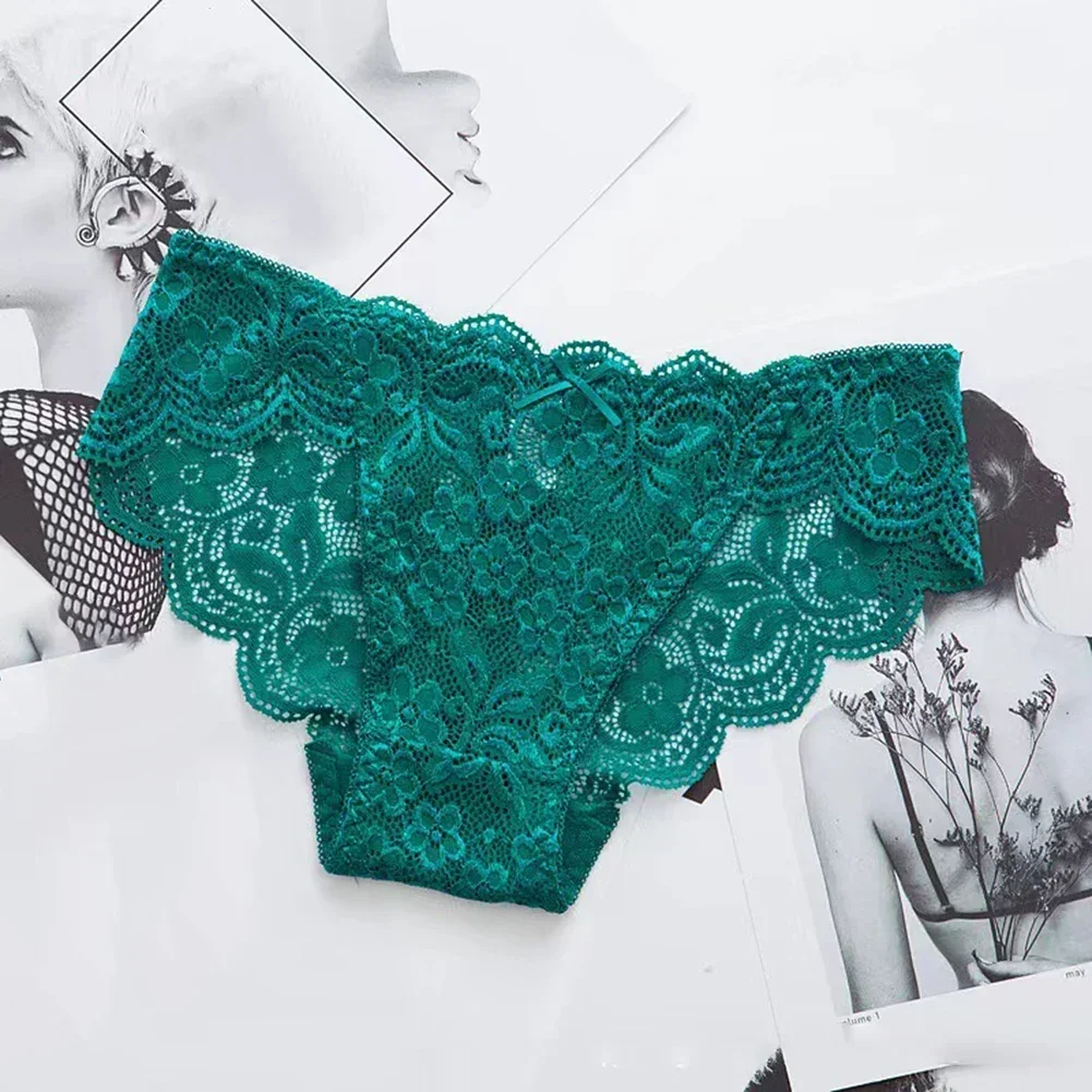 أزياء مثير اللباس الداخلي موجز الصلبة الملابس الداخلية الدانتيل القوس ثونغ الجوف خارج الملابس الداخلية النسائية