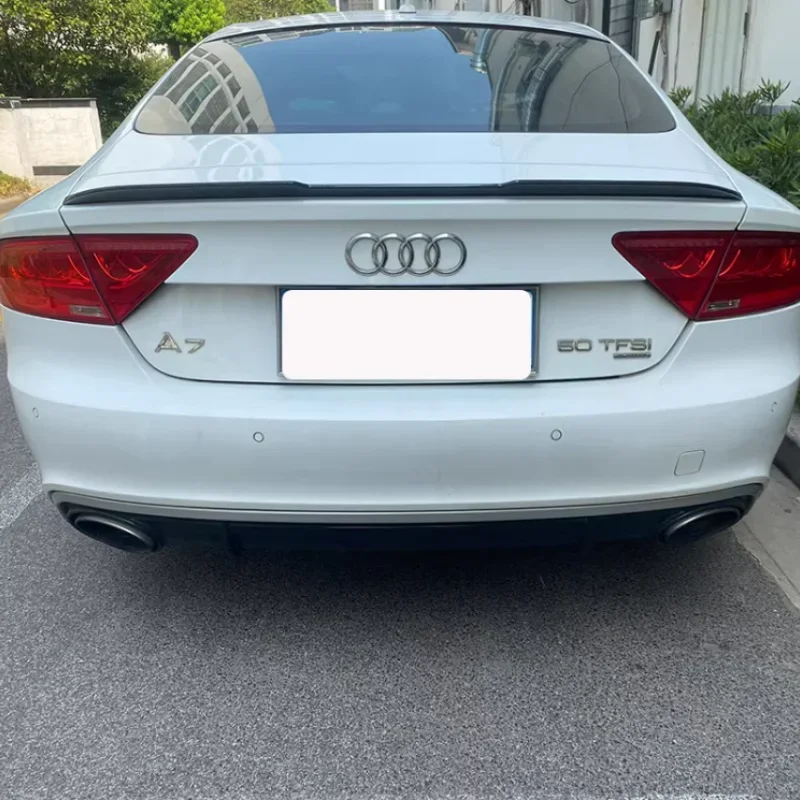 For Audi A7 S7 RS7 M4 gaya kualitas tinggi bahan ABS Spoiler 2013- 2018 serat karbon terlihat Spoiler belakang sayap bagasi