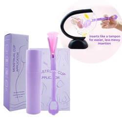 Coletor Menstrual Copo New Medical Silicone Menstrual Cup Tampon Applicator Tool Insert Booster Personal Hygiene Product