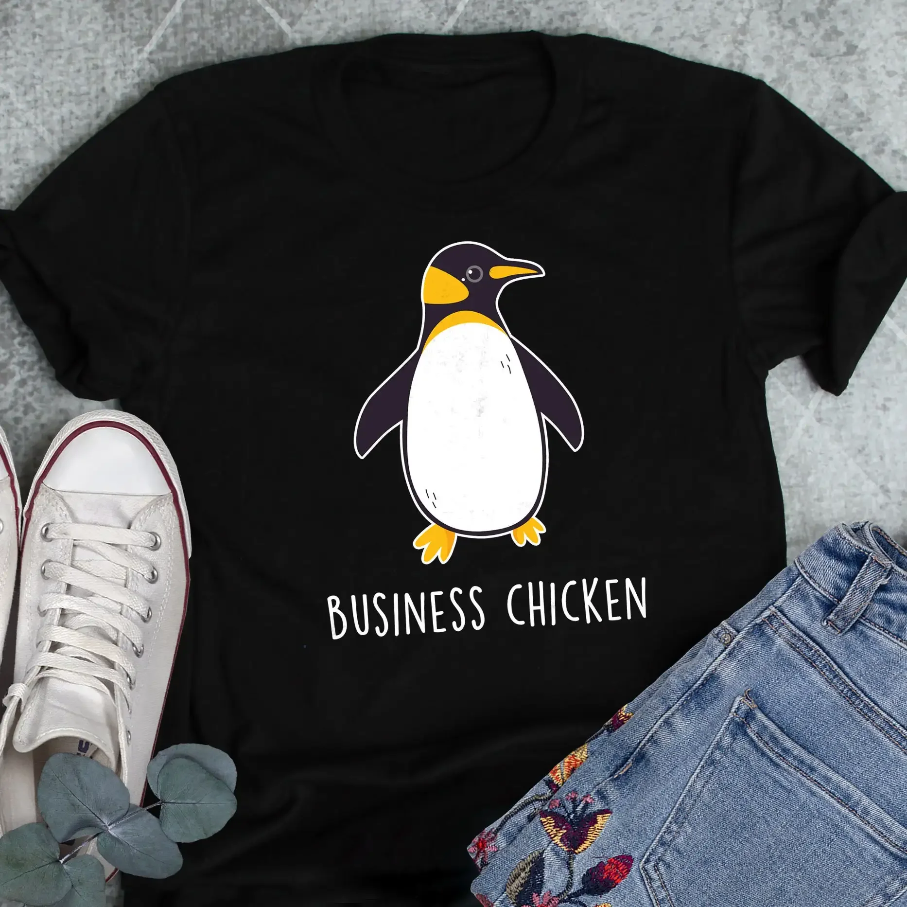 Penguin T Shirt Funny Lover Cute Wild Animal Zoo Zoologist Nature Wildlife Bird Business Chicken