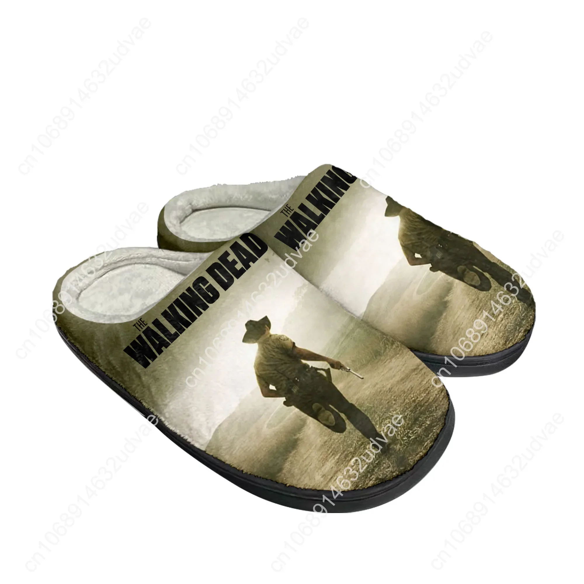 De Walking Dead Horror Home Katoenen Slippers Heren Dames Pluche Slaapkamer Casual Houd Warme Schoenen Thermisch Slipper Op Maat Gemaakte Schoen