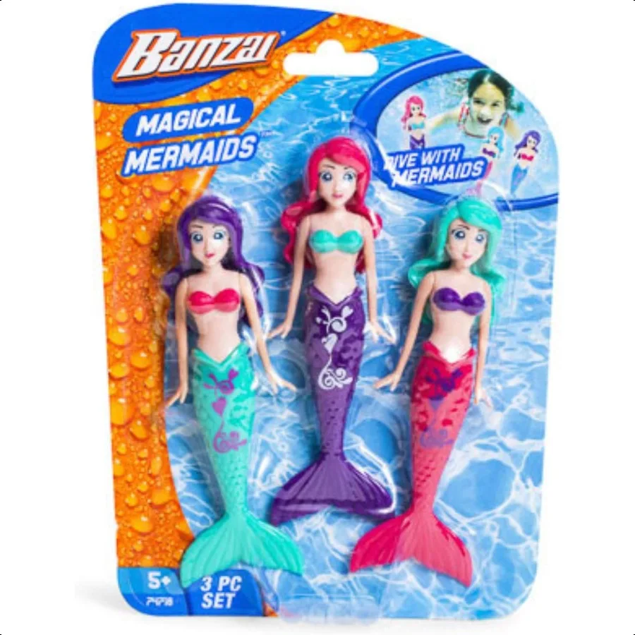

Fun Stuff Banzai Spring and Summer 3 Piece Magical Mermaid Dolls in Assorted Colors