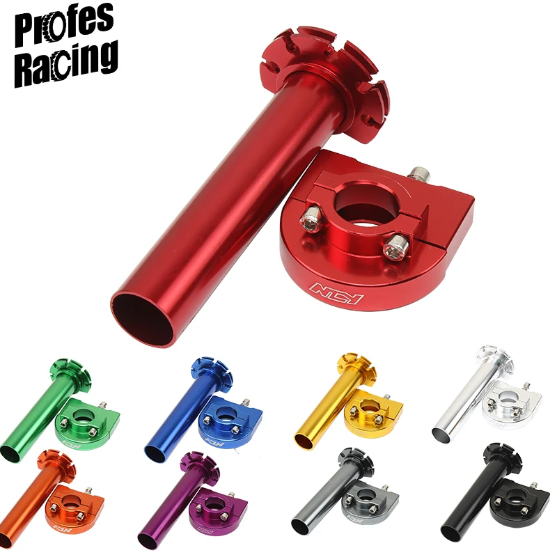 Motorcycle Aluminum 22mm 7/8 Inch Multicolor CNC Accelerator Throttle Twist Grips Handlebars Moped Scooter Bike Universal