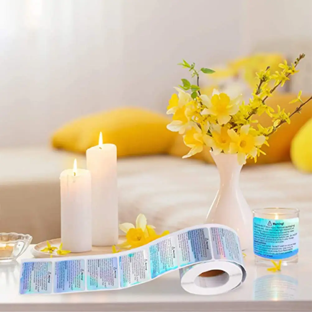 

Предупреждающие этикетки в рулоне: простой и стильный дизайн, четкий английский текст, высококачественные наклейки для безопасности, для банок с восковыми плавляющимися смесями, для DIY-проектов.