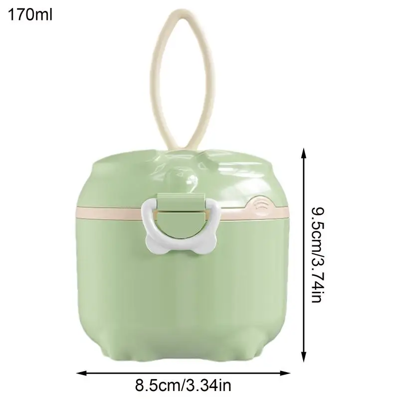 Solid Travel Milk Powder Container Portable Sealed Jar Separate Compartment Kids Supplement Powder Storage Jar For Travel Use