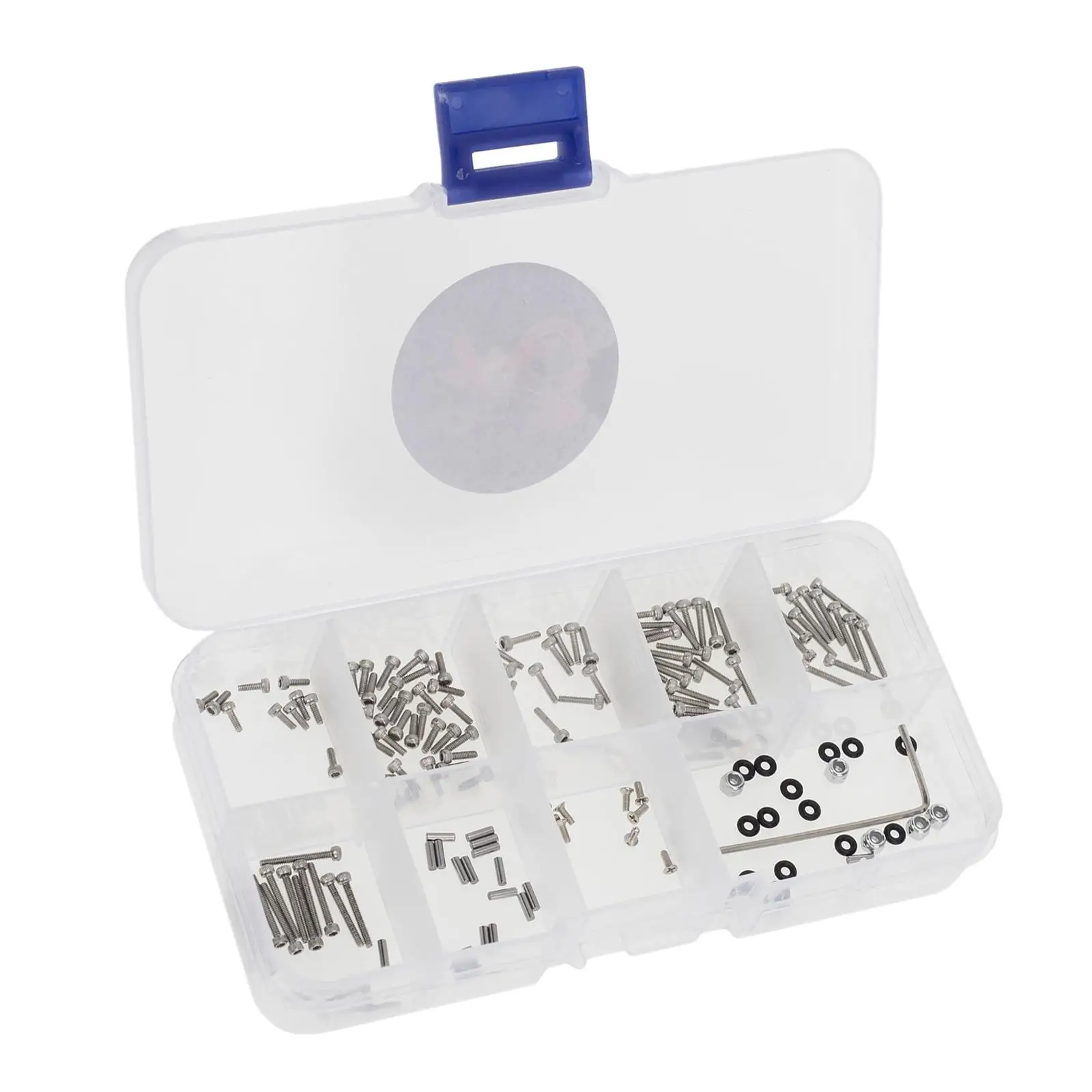 176개 RC 나사 키트 수리 도구 M1. 보관함이 있는 와셔, Axial SCX24 1/24 스케일용 나사 세트