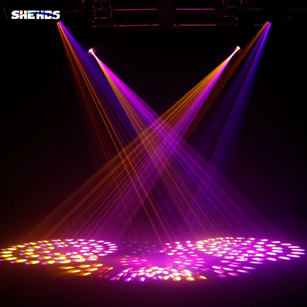 SHEHDS 350W Bulb Beam Moving Head Lighting Rainbow Frost Effect For DJ Disco Wedding Nightclub Bar Concert Theater Stage