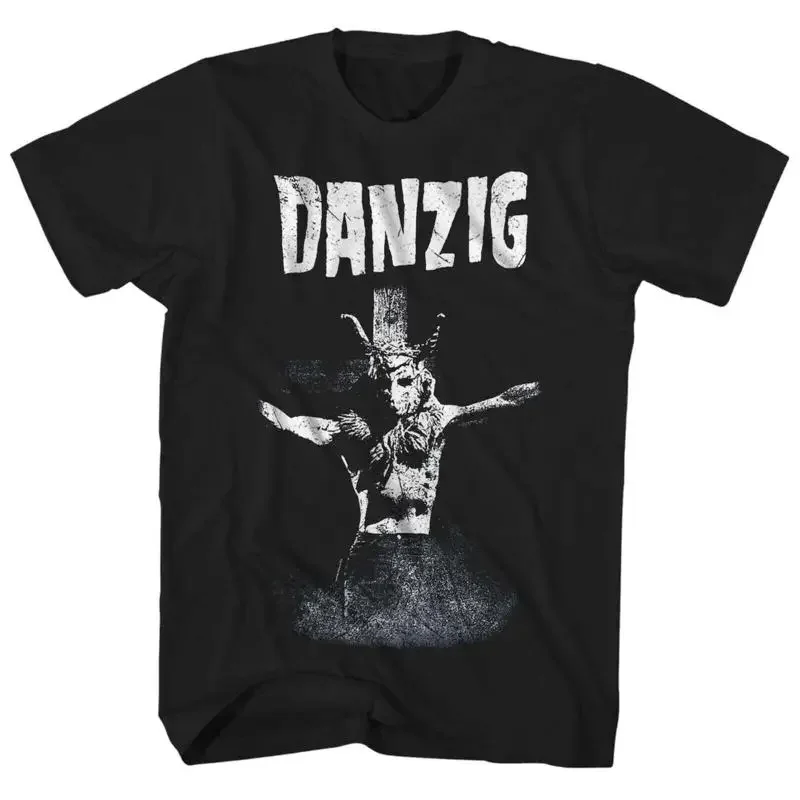 Футболка DANZIG с принтом Glenn Goats Head MAN ON CROSS, размер S, новая, Lucifuge Gods