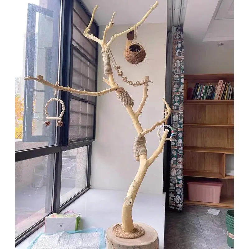 Papağan istasyonu direği kuru şube soyulmuş kuş standı şube edebi kuş standı ışık standı otel düğün çiçek dekorasyonu