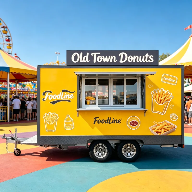 Catering Food Truck Trailer Fully Equipped Concession Mobile Food Truck Crepe Burger Cart for Sale Usa Australia Customized