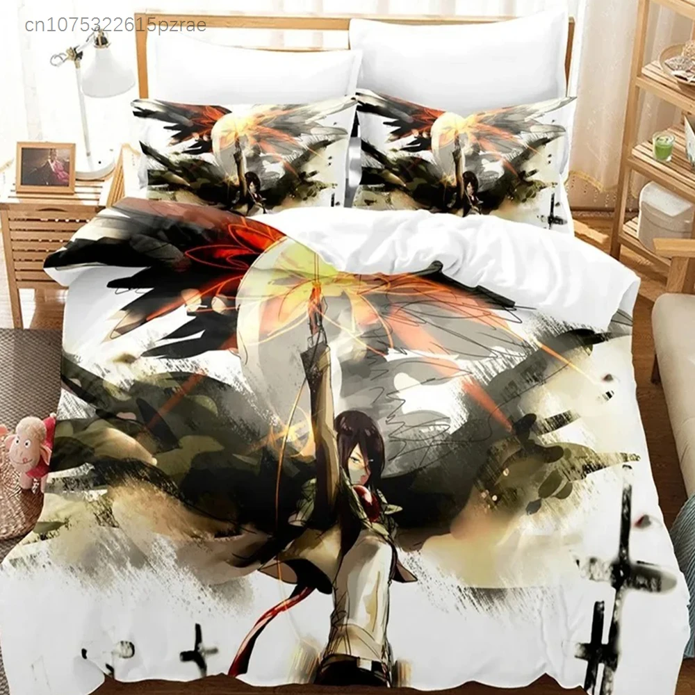 Attack On Titan AOT  Anime Levi Bedding Set 3D Printed Suitable For Bedroom Duvet Cover Set With Pillowcases Kids Home Textile