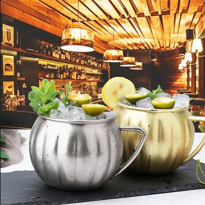 

Pumpkin Copper Mugs 700ml Metal Mug Cup Stainless Steel Beer Wine Coffee Cup