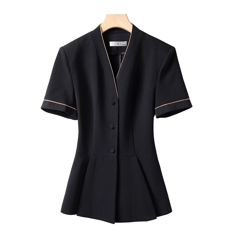 Business Suit Women's Beauty Salon Front Stage Work Wear Clothes High Sense Temperament Commute Fashion Small Suit Jacket