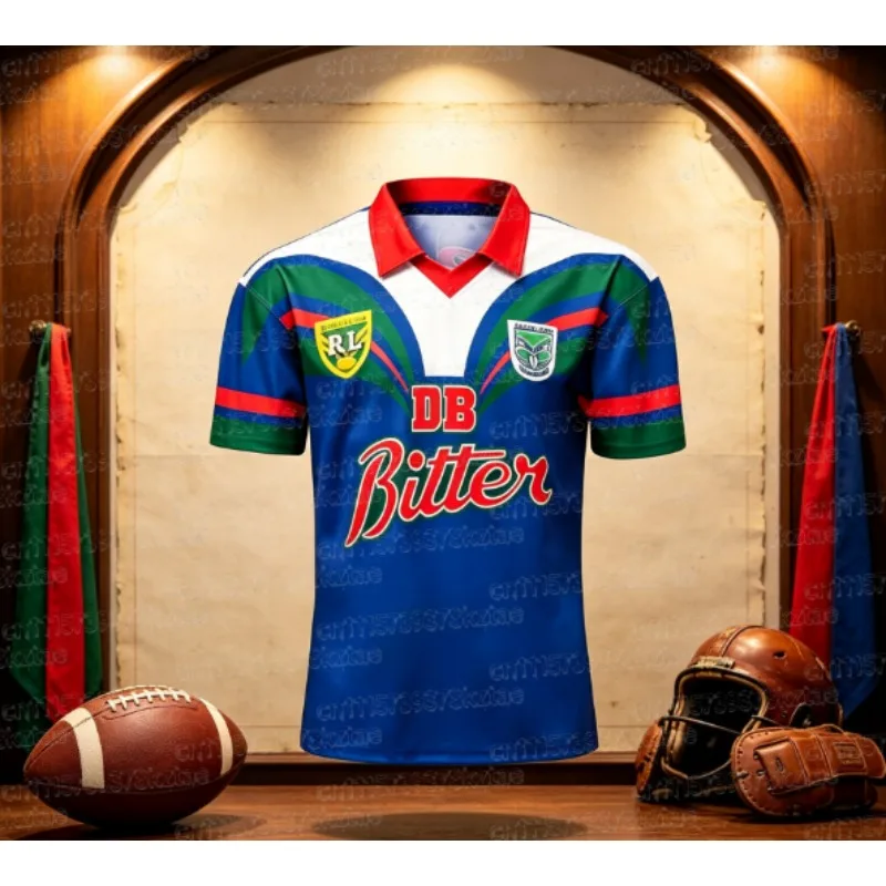 2026 Summer New Zealand Warriors' Best-selling Men's Rugby Training Uniform, Men's and Women's Family T-shirt, Quick Drying Top