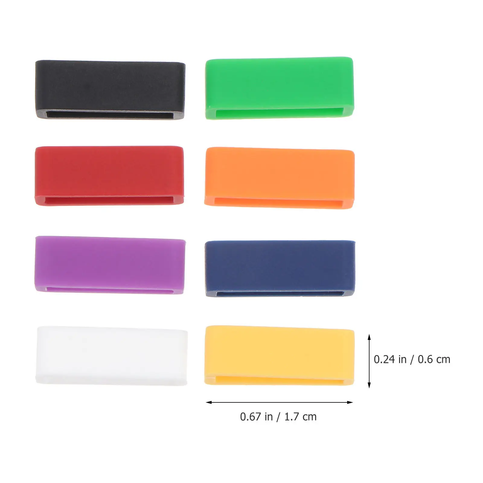 Silicone Watch Band Loop Holder 8 Piece Replacement Buckle Ring Set for Strap Repair Accessories