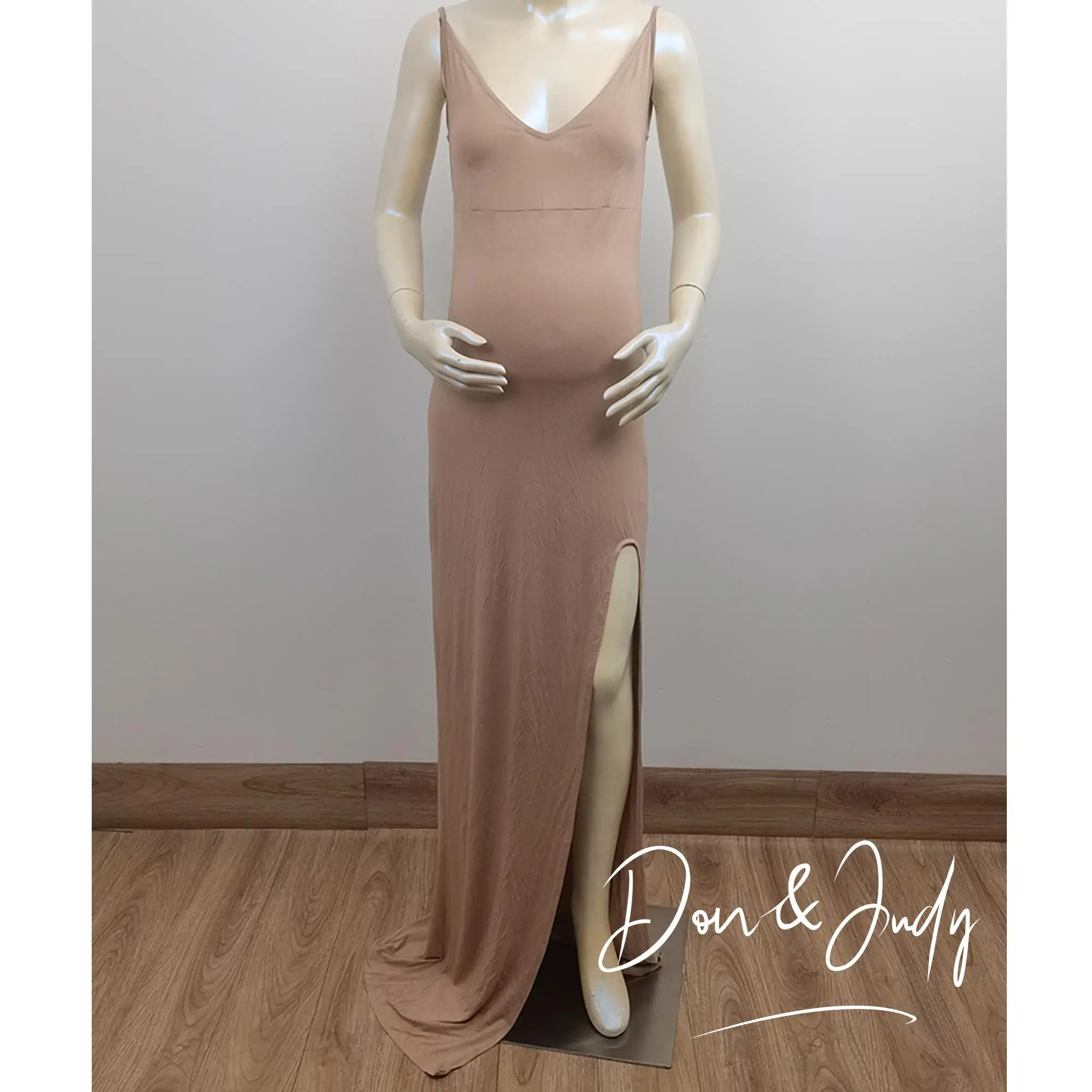 Don&Judy Women Maternity Dress For Photoshoot Pregnancy Dress Sexy For Daily Life Solid High Split Dress Clothes
