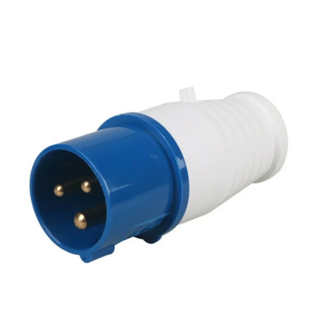 Socket Hook Up Plug 1 Set 16 Amp 16A 240V 3 Pin Blue Site Industrial Plugs Sockets Plastic Electrical Supplies