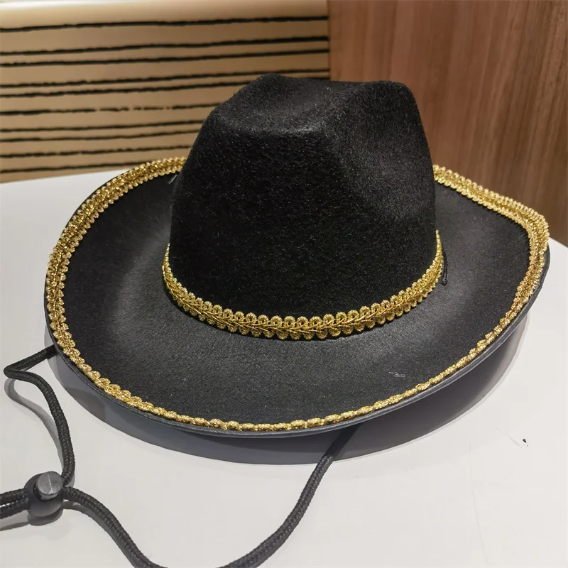 Cowboy Hat Western Cowboy Cowgirl Wide Brim Casual Pink Black White New Design Outdoor Decorate Hats for Women Sombrero Vaquero