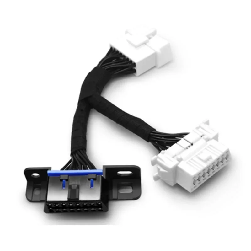 7 Type Dual Female Y Splitter Elbow 16Pin OBD 2 Extender ODB OBD2 Cable 16 Pin Male To Female Flat Noodle OBD2 Extension Cable