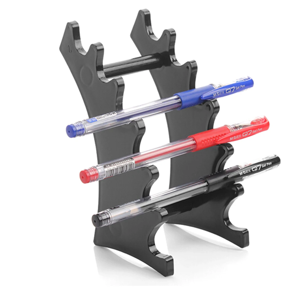 Groothandel Plastic Transparante 6 Slot Potlood Pen Lepel Sieraden Display Houder Stand Rack