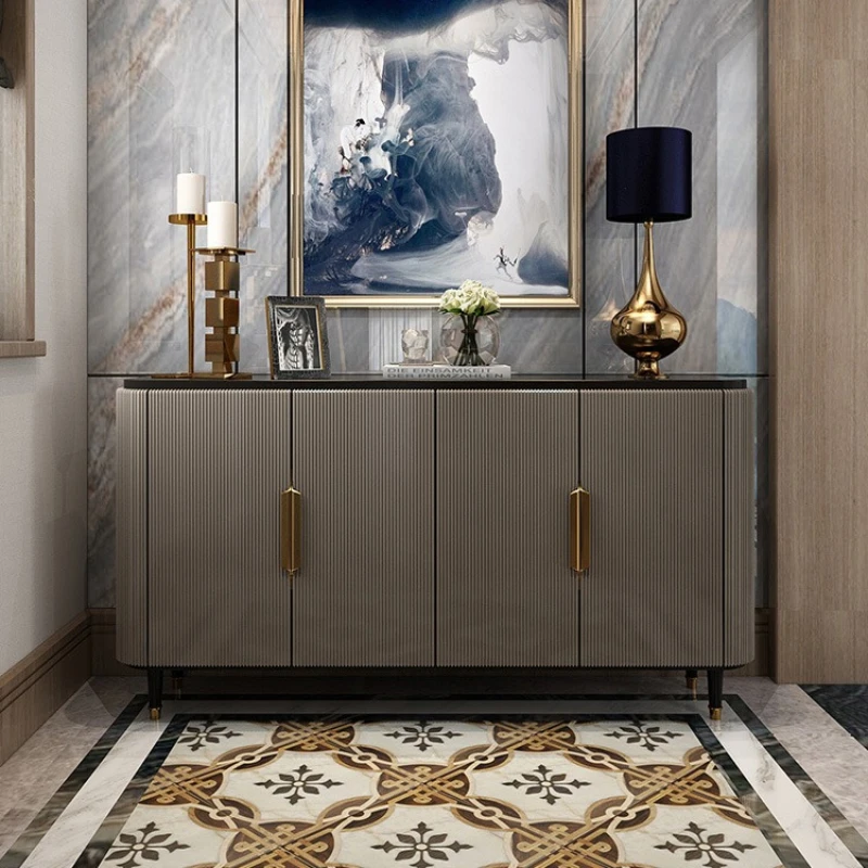 

High-end entrance Storage locker personalized light luxury Display dining side cabinet art armoires de salon Organizer furniture