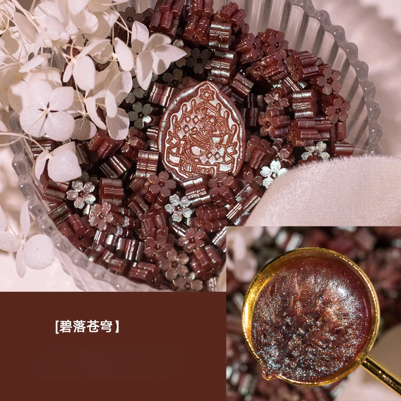 60 stks/zak Flash Parelmoer Sakura Lakzegel Stempel Kralen DIY Envelop Huwelijksuitnodiging Oude Zegel Wax Stempel Maken Gereedschap