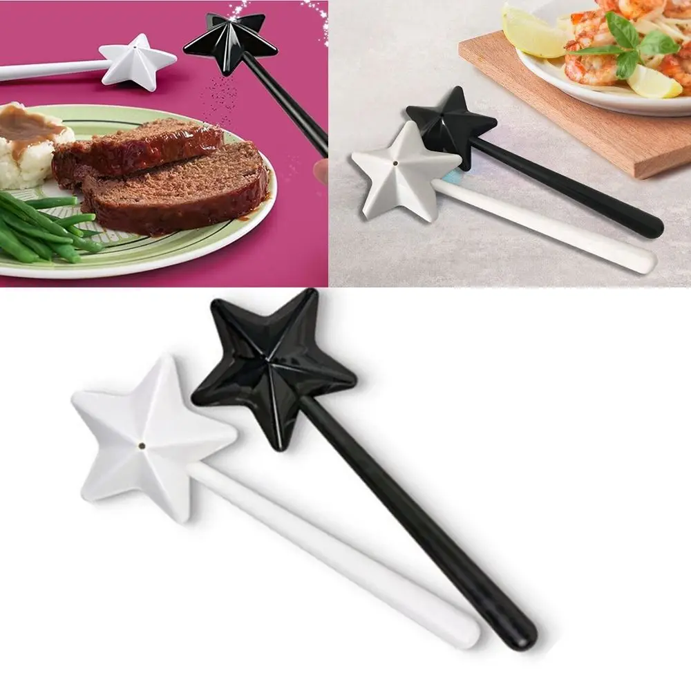 High Quality Plastics Salt Shakers Star Long Hand Seasoning Shaker Household Refillable Salt Pepper Magic Wands BBQ Supplies