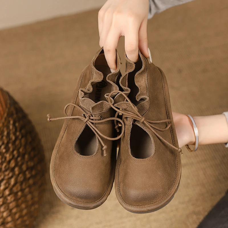 Women Fashion Flats Loafers Shoes Bow Designer Shallow Shoes Soft Sole New Lace Up Casual Comfort zapatos mujer 2024 tendencia