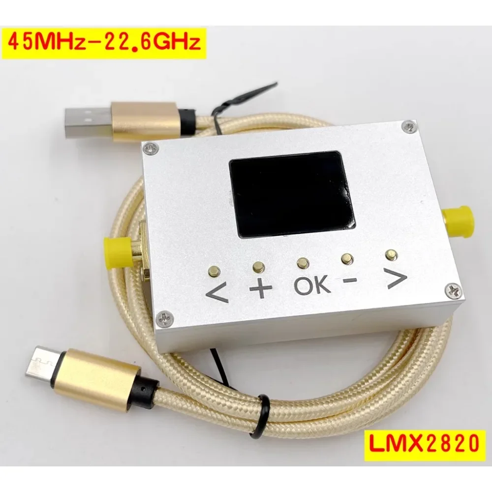 LMX2820 45MHz-22.6GHz RF Signal Generator Module RF Signal Source W/ SMA Output Port + Type-C Cable