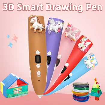 New Unicorn Low-Temperature 3D Printing Pen with 9M PCL Filament Children's Toy Popular On
