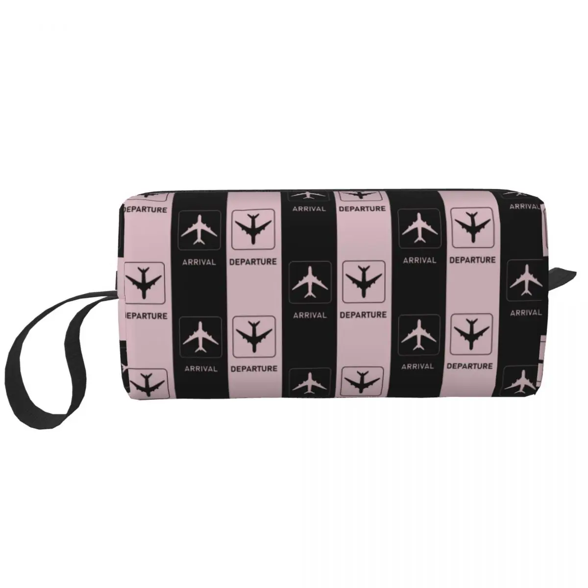 Plane Arrivals And Departures Travel Cosmetic Bag for Plane Aviation Aviator Airplane Toiletry Makeup Beauty Storage Dopp Kit