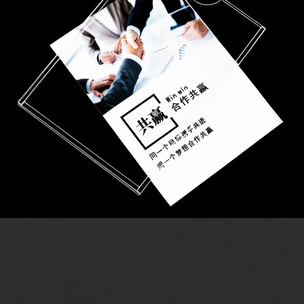 Double Layer Acrylic Display Stand For Menu Tabletop Sign Holder A4 Portrait Photo Frame Transparent Office Storage