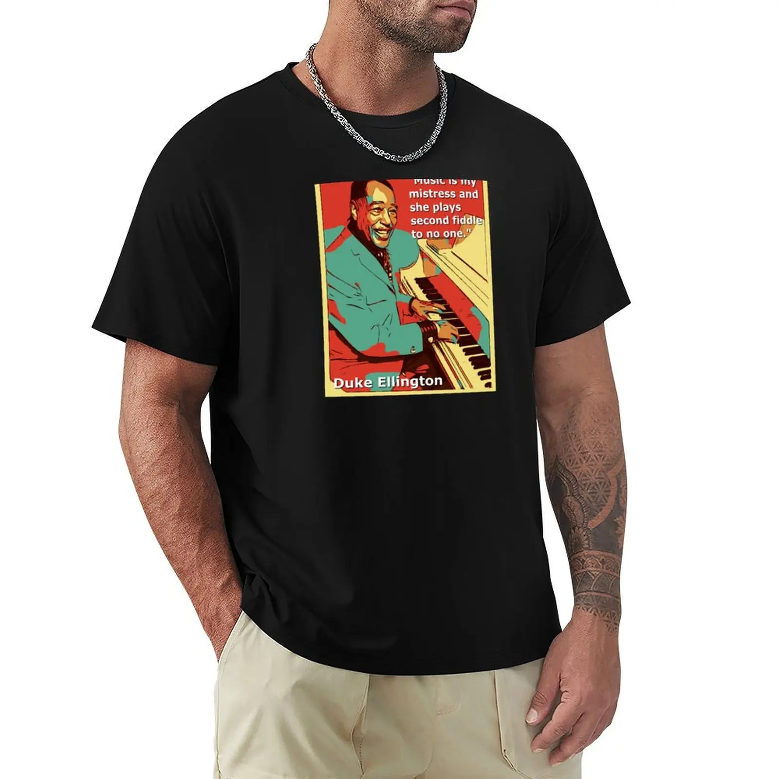 

Duke Ellington T-Shirt Funny t-shirt customs basketball graphic tees heavy weight t shirts for men