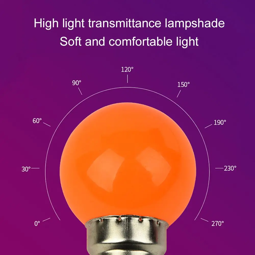 دائم lamvillage مصباح يدوي LED لمبة E27 B22 ضوء ملون G45 مصباح