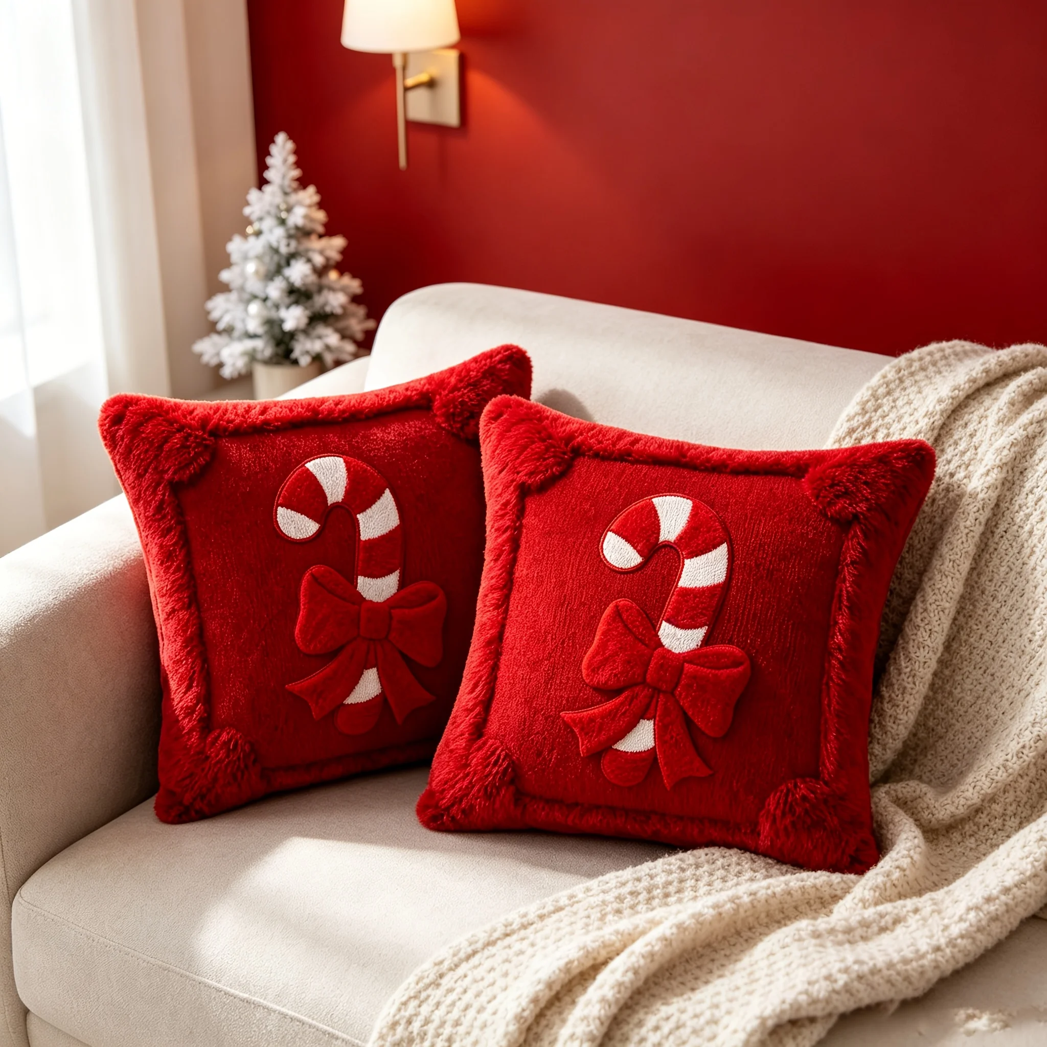 クリスマス柄の枕カバー2枚セット(18インチ×18インチ)、 - Pillow Insert 18X18 のレビューと価格