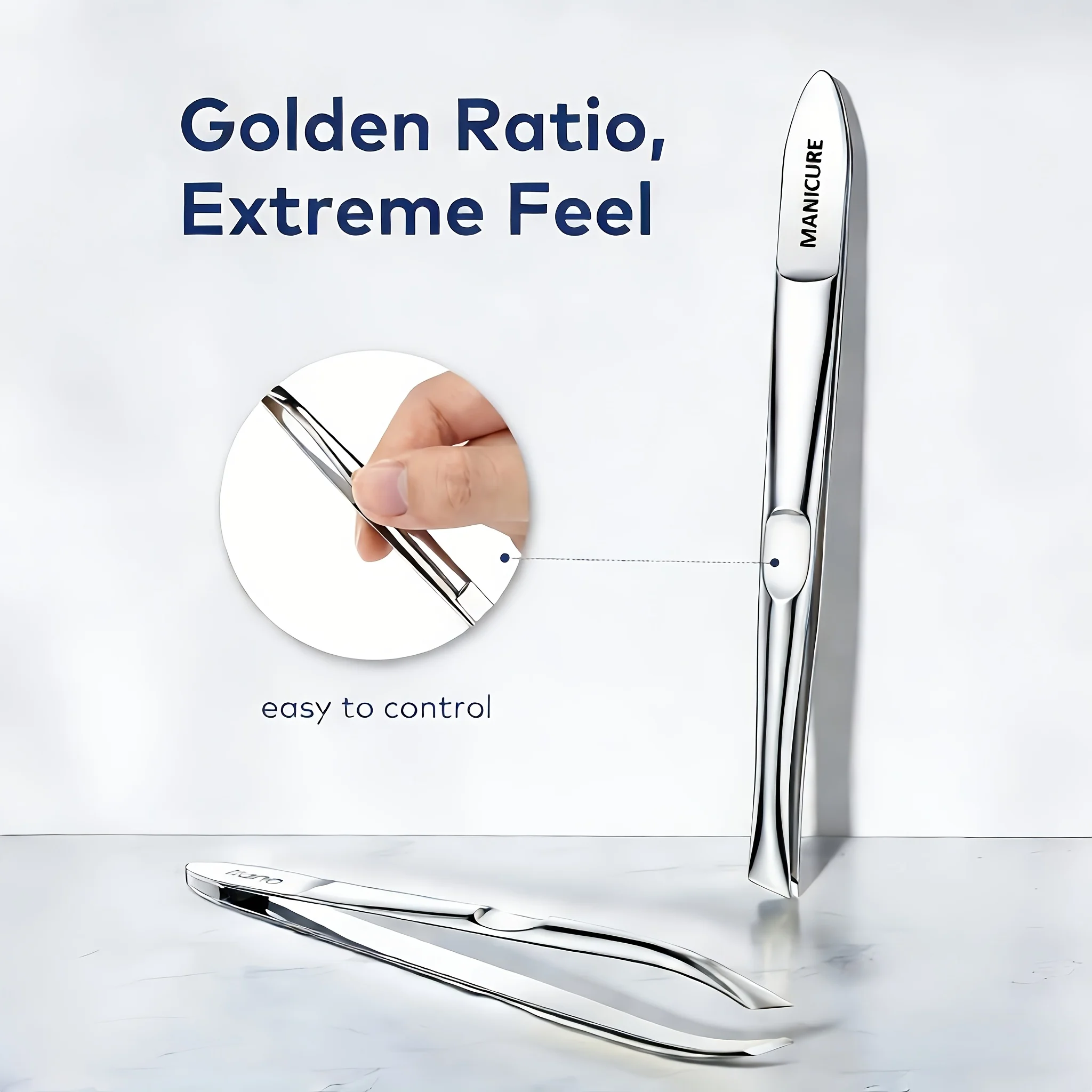 2pcs Stainless Steel Slant-Tip Tweezers with Closely Fitted Jaws, Eyebrow Tweezers Hair Removal Beard Clip