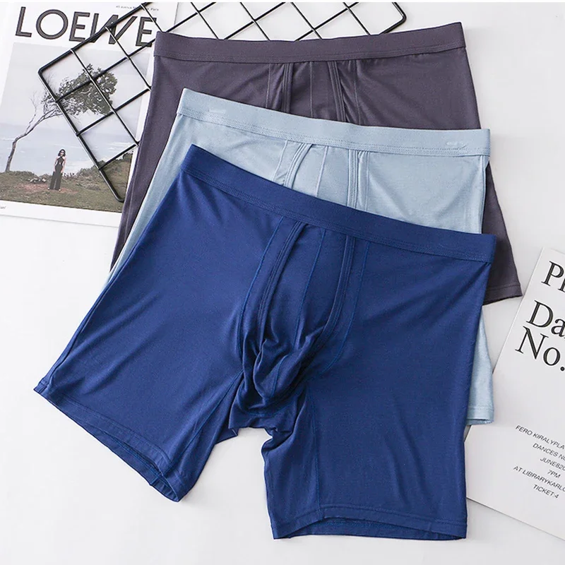 الرجال تنفس سراويل داخلية للرجال الملابس الداخلية طويلة الساق الحقيبة الذكور Boxershorts مريحة الفيل سراويل داخلية M-2XL