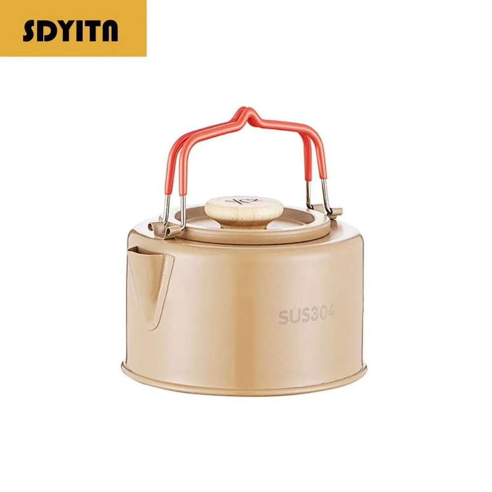 

Outdoor 304 Stainless Steel Camping Teapot with Tea Strainer, Portable Tea Kettle for Hiking and Picnic