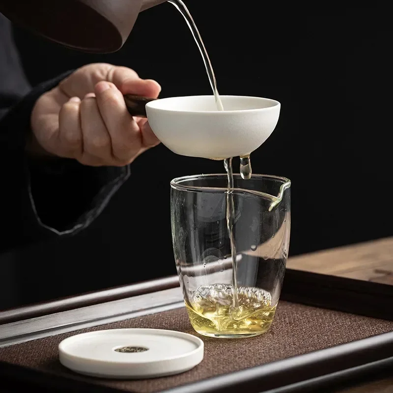 Colador de té de cerámica con filtro, juego de té de Kung Fu, infusor creativo hecho a mano, coladores de té de café, accesorios de cocina