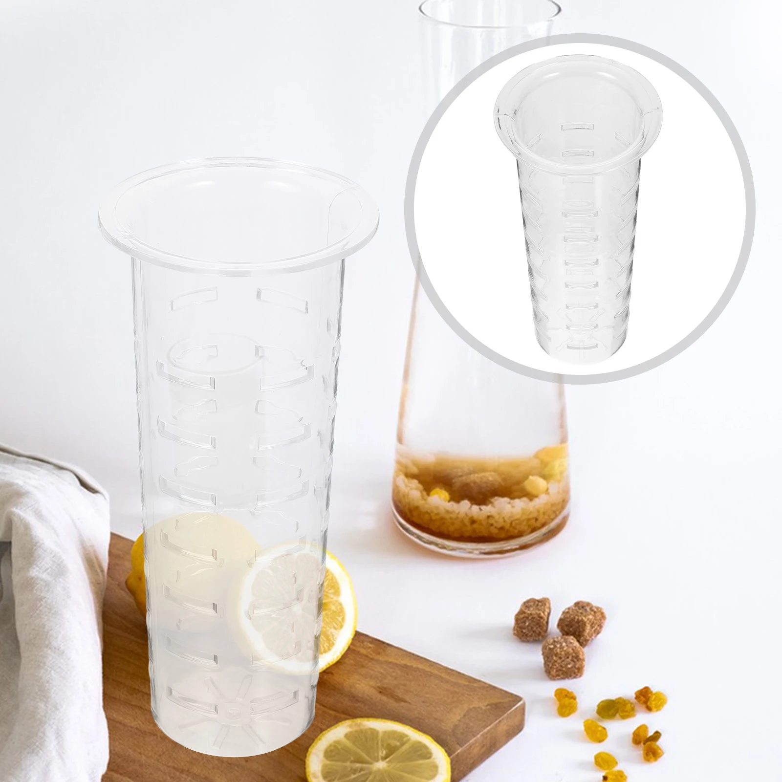 

Juice Jar Fruit Basket 4L Drink Dispenser Infuser Acrylic Fruit Infuser Replacement Juice Filter Kitchen Accessories