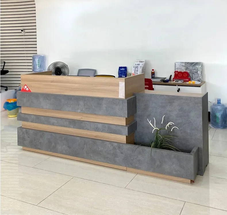 Modern design melamine board counter front desk reception salon reception desks