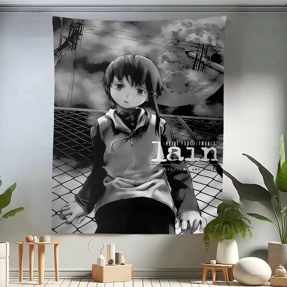 

Anime S-Serial Experiments L-lain Colorful Tapestry Wall Hanging Cheap Hippie Wall Hanging Bohemian Wall Tapestries Mandala