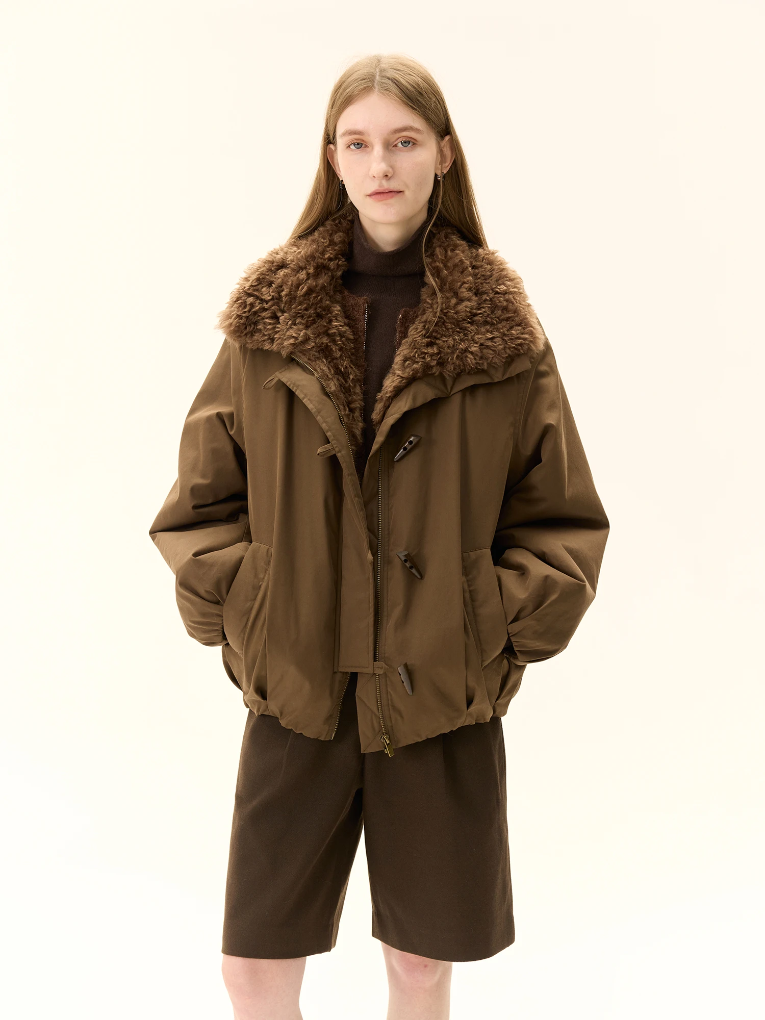 

Camon ort Parka Jaet Women's Winter Coat Fur Collar Inner Liner Zipper Sle Regular Sve Length Hooded Commute Sle