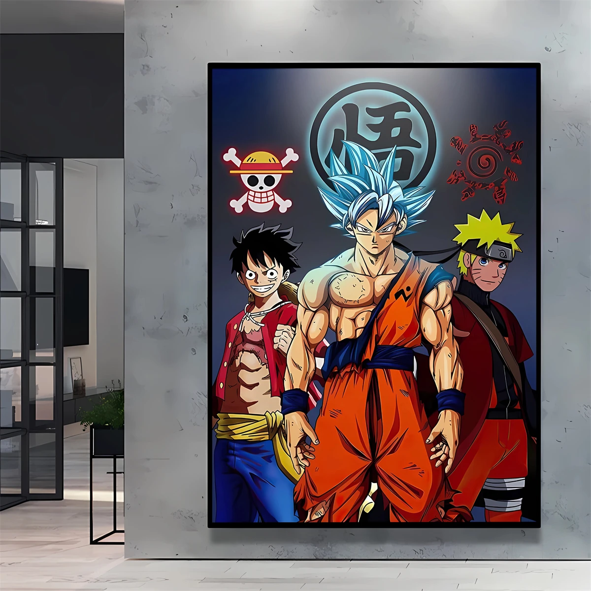 Anime Posters Goku Luffy Uzumaki Naruto Dragon Ball Canvas Print Super  Mural Art Decoration Wall Prints Children Home Decor