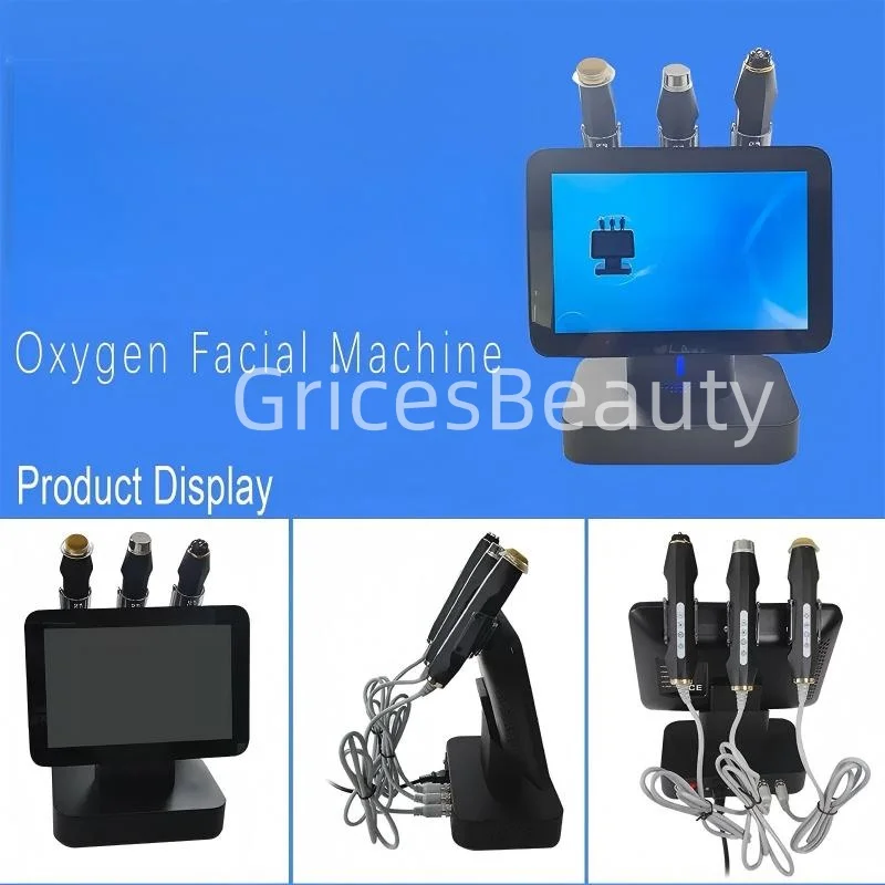 

3 Handle Oxygen Facial Machine Firming Skin Skin Whitening Device Multi Function Facial Machine Suitable For Beauty Salons