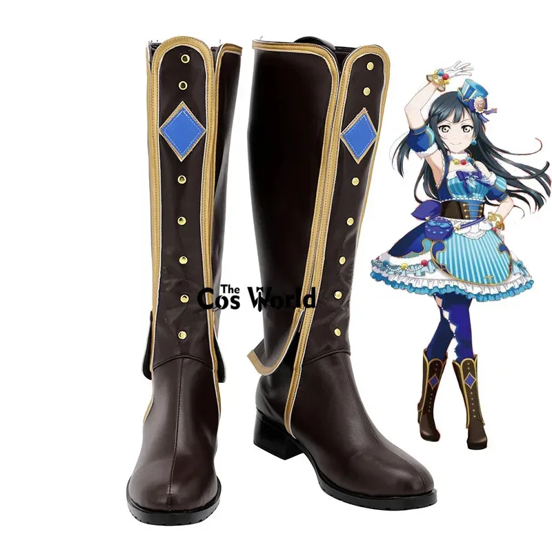 

Люблю жить! Nijigasaki High School Idol Club Unit A・ZU・NA Юки Setsuna Custom Anime Косплей Обувь на низком каблуке Сапоги