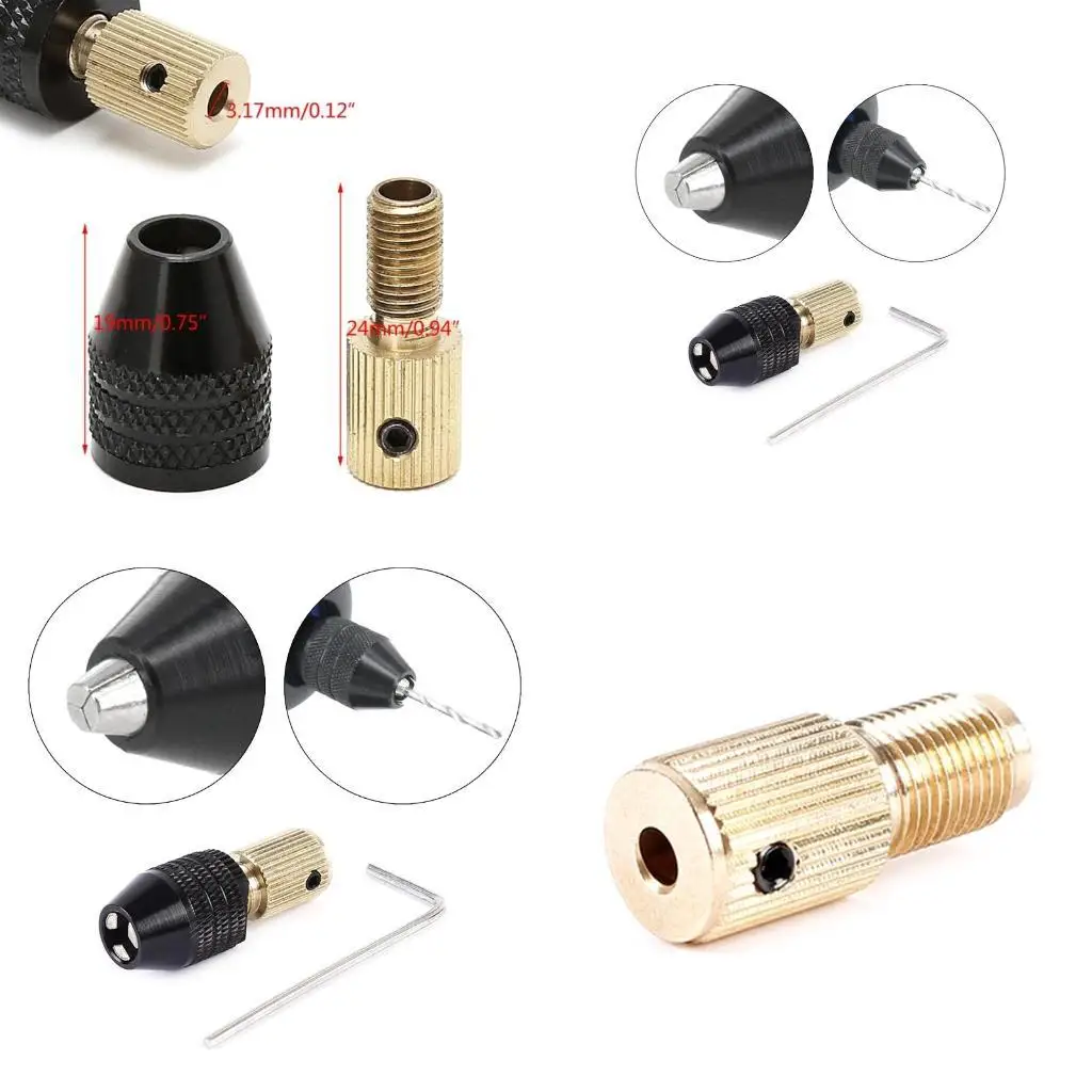 

Y1UD Brass Electric Small 3mm Center Shaft Drill Bit Three-claw