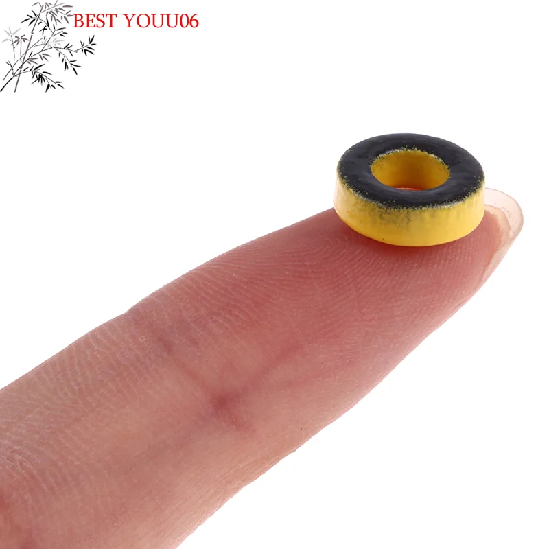 (YOUU06)5pc T37-6 T37-2 T50-2 Iron Powder Core 9.5*5.2*3.3mm AL=3.0nH/N2 8.5uo Iron Dust Ferrite Toroid Core Coating Yellow Gray