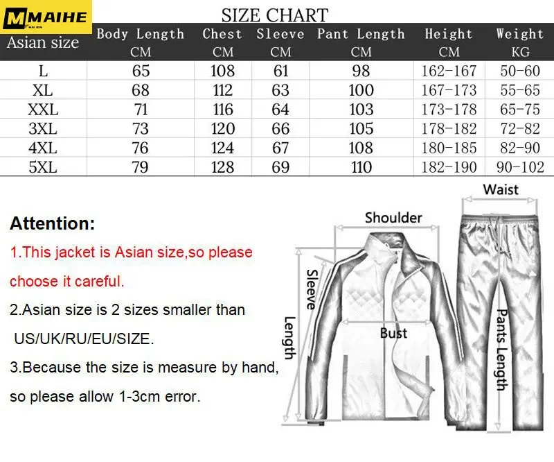 Men\'s Sportswear New Spring Autumn Tracksuit High Quality Sets Jacket+Pant Sweatsuit Male Fashion Print Clothing Size L-5XL