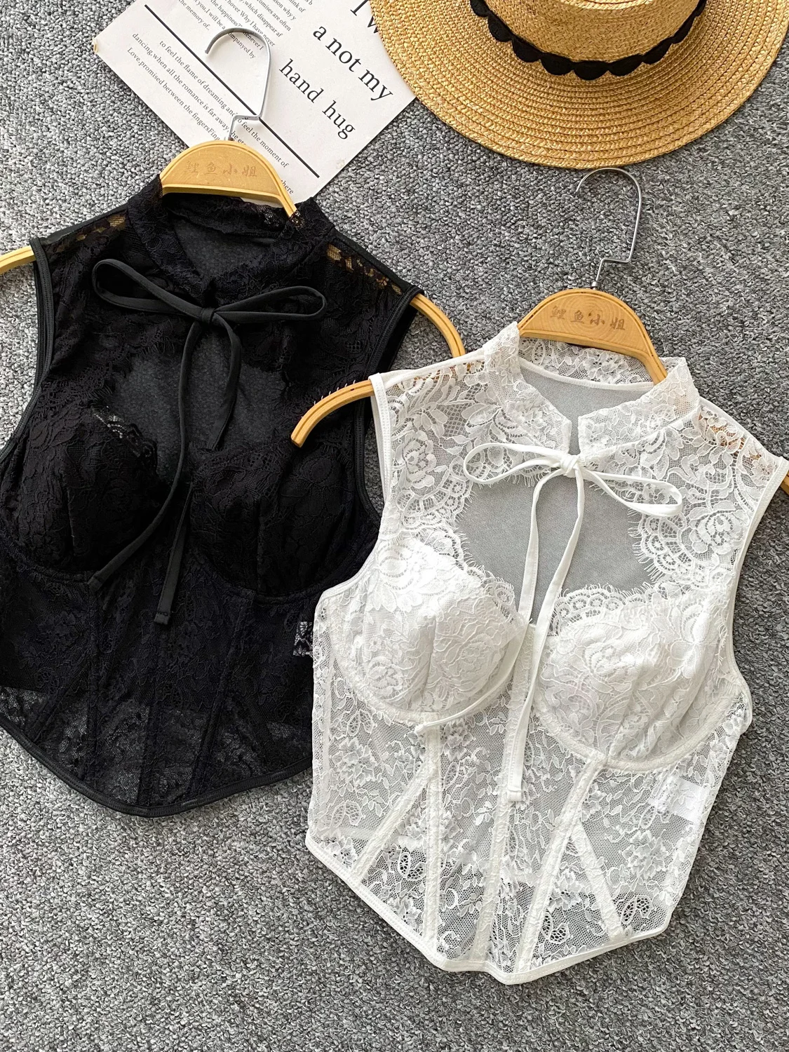 Sexy kanten crop top uitgehold gordel svel slim fit vest voor jonge vrouwen woon-werkverkeer sle normale lengte overhead sluiting